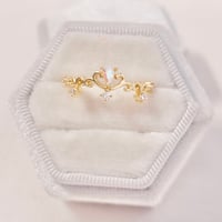 Image 1 of White Crown Ring