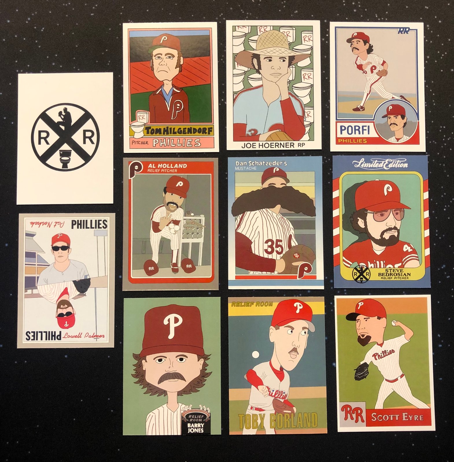 Phillies Relief Room Special Edition I Draw Baseball Cards