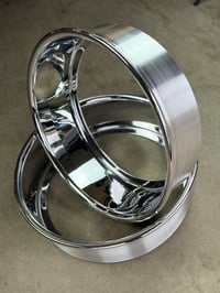 Image 1 of Polished Flat Lips for 3-Piece Wheels 18” — Mirror Finish