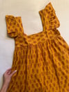 early 1970s BIRKIN saffron Krishna Indian mini dress