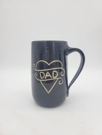 Image 2 of Black Dad Heart Mug 