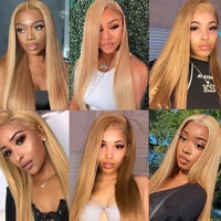 Image 4 of #27 Honey Blonde Human Hair Straight Wig