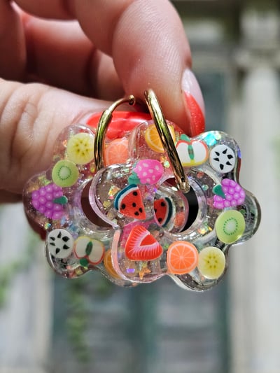 Image of Fruit  Hoops **SILVER**