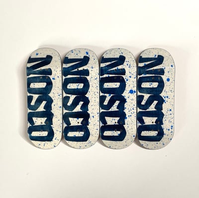 Image of White/Blue Embossed Paint Series Deck