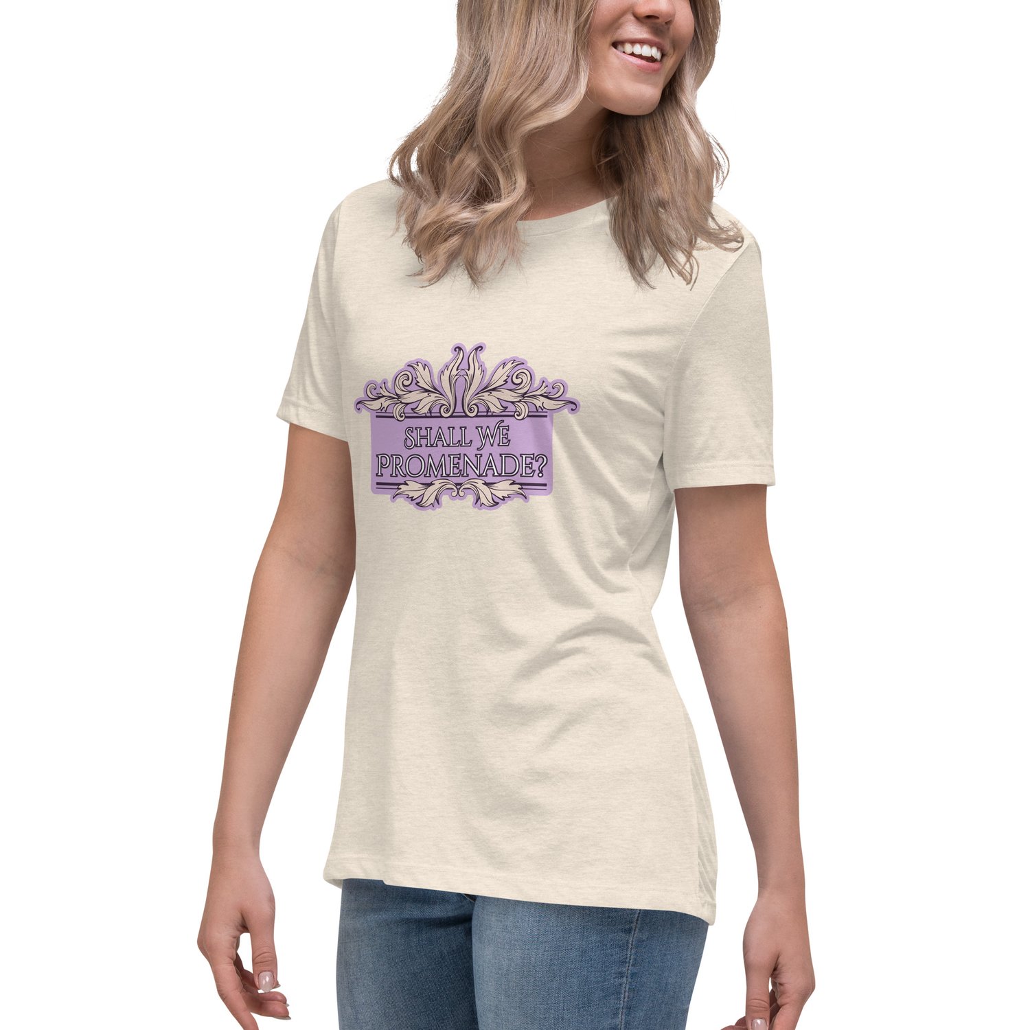 Image of Women's Relaxed T-Shirt shall we promenade bridgerton inspired 