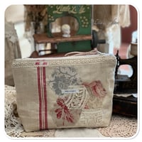 Image 4 of handmade french lace sewing pouch needle book and pin cushion