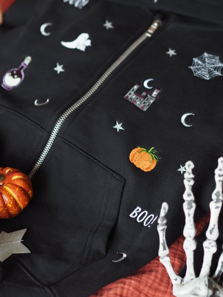 Image of Spooky Sprinkles - Black zipped hoody