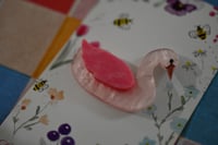 Image 5 of Light pink swan mini brooch
