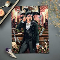 Image 1 of Mortician Witch Signed Watercolor Print