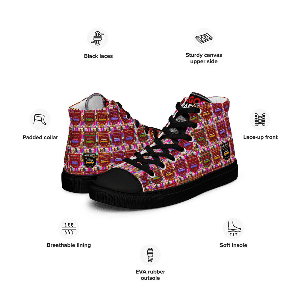 LASGIDI ELITE - WOMEN'S HIGH TOP CANVAS (RUBY MOSAIC)