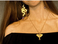 Image 4 of ‘The Violet Medusa’ // Snake Earrings 