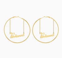 Image 1 of Custom Name Hoop Earring’s 