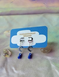 Image 2 of Silver Crescent Earrings