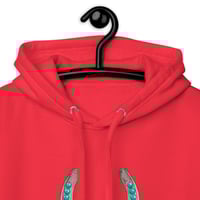 Image 12 of Unisex Hoodie, Feathers and Turquoise Horseshoe Hoodie, Western