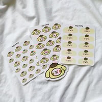 Image 1 of Pompompurin x blob stickers