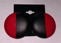 Image 1 of Large Red/Black Earrings 