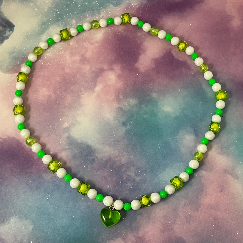Image of Simple Heart Kandi Necklace