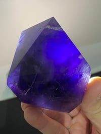 Image 7 of Blue Flash Amethyst Phantom Polished Freeform Zambia #2696 