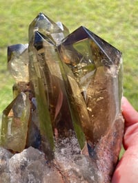 Image 10 of Smoky Citrine Points Cluster #1876