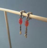 Image 3 of Boucles d’oreilles cornaline vintage