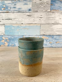 Image 2 of Set of 2 rustic planter cups.