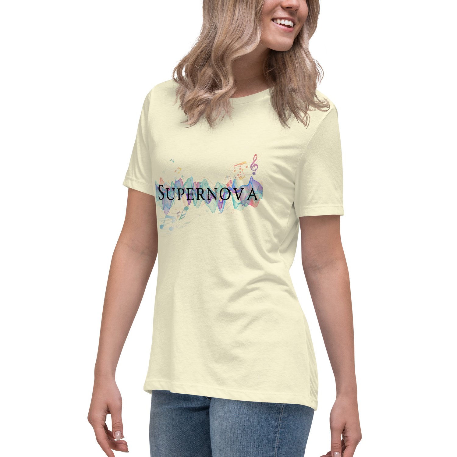 Image of Women's Relaxed T-Shirt Supernova & back I'm right here