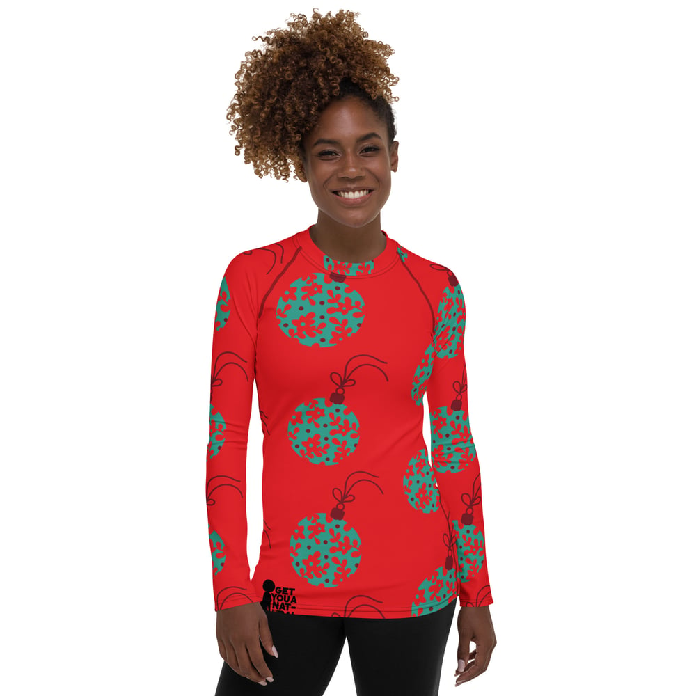 Image of Christmas Balls Women's Rash Guard