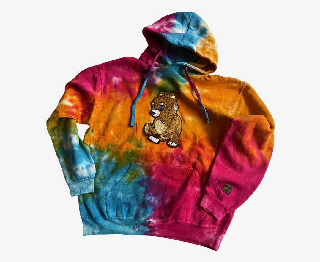 Tie Dye Teddy Bear Hoodie