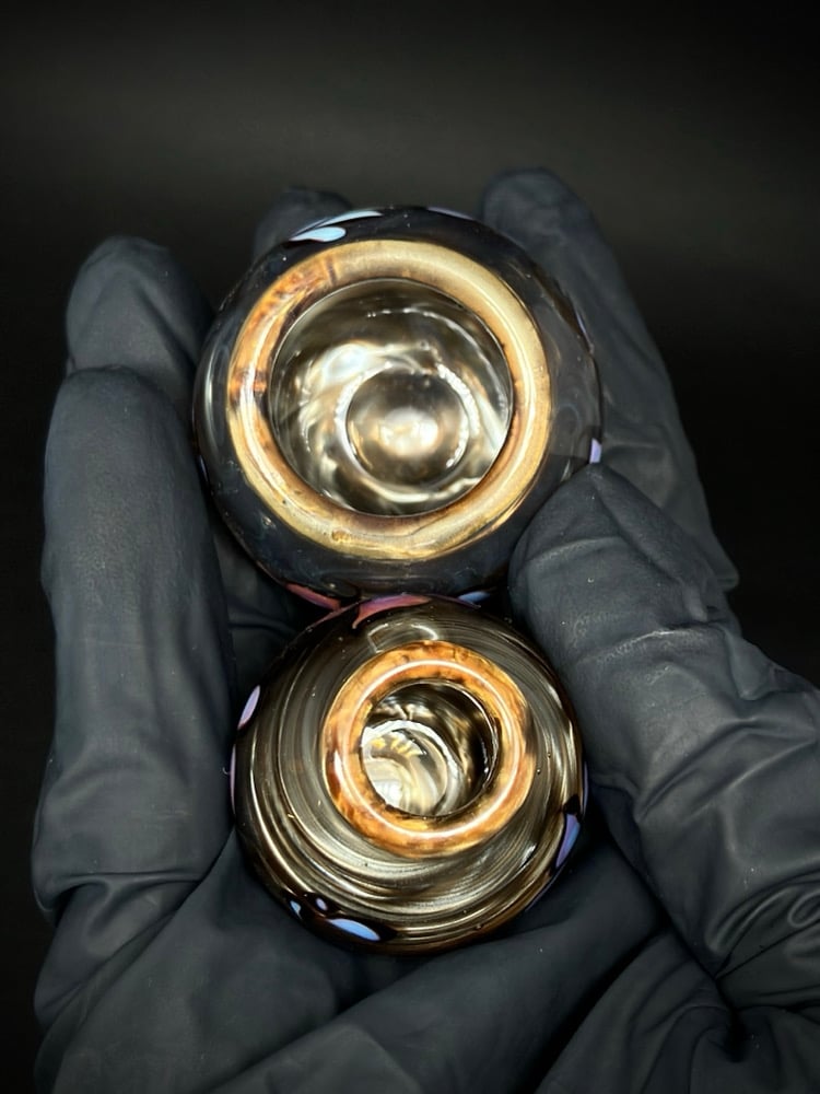 2 Electrum Floral Mini Jars Image 4