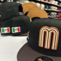 Image 1 of New Era 9Fifty Black Brown Metallic Copper
