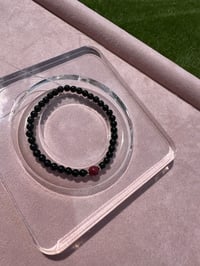 Image 1 of Obisidian and cinnabar bracelet 黑曜石紫金砂手链