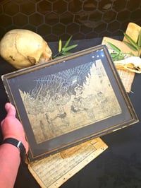 Image 2 of 1800s - Japanese collection  “HELL SCAPE“ with preserved webs. 1