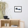 Framed Watercolor Print "Blue winter"