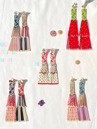 Image 2 of Tango dress Fuchsia & cream Midi