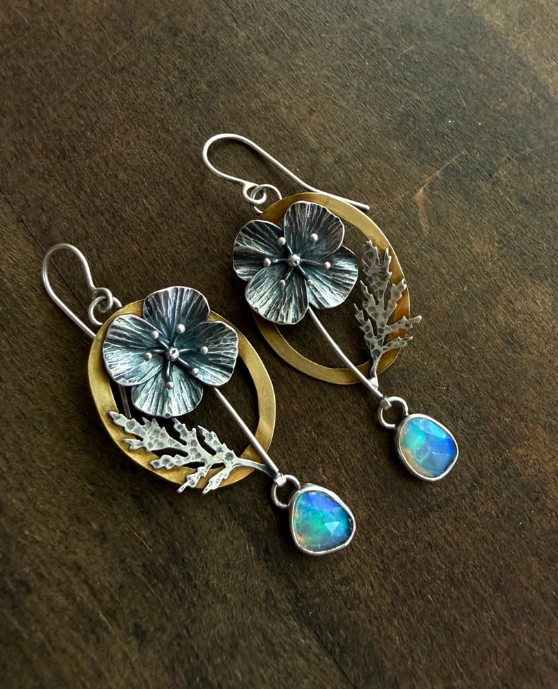 Image of Complete Poppy Flower Earrings