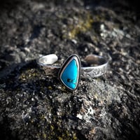Image 1 of Single Fox Turquoise cuff 6.25”