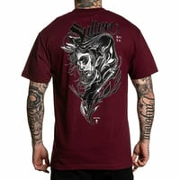 Image 2 of Akingtattoo Sullen T Shirt Burgundy 