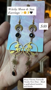 Image 1 of Witchy Moon & Sun Earrings 🌞🌛
