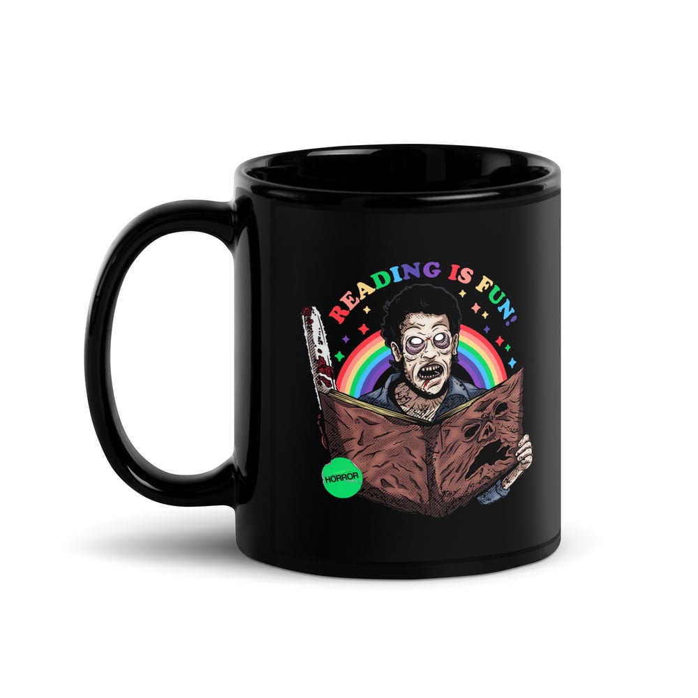 Image of Reading is Fun 11oz glossy black mug