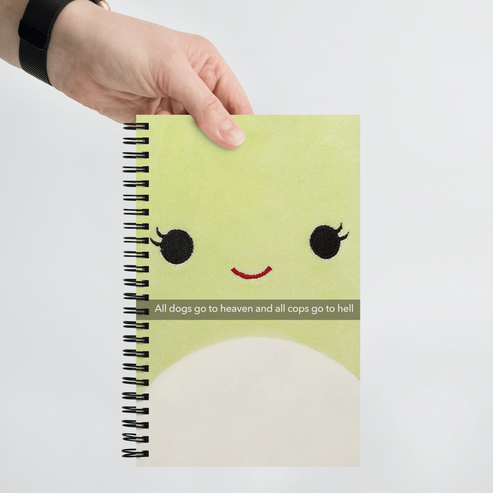 Image of Destructo Disk/Squishmallow Spiral notebook