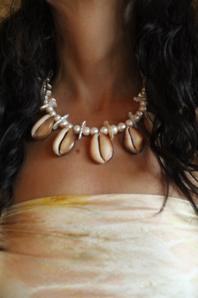 Image of Cowry collar necklace