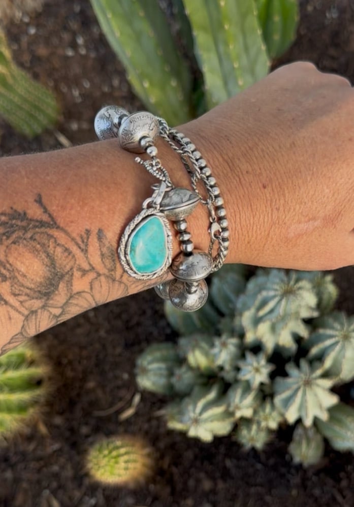 Image of PRE-ORDER: Mercury Dime Bracelet with Charm - Choose your stone!