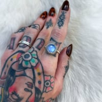 Image 1 of Moonstone Crystal Ball Ring