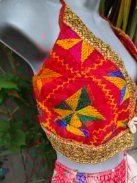 Image 2 of Bralette halter top red and shells