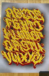 Alphabet Yellow and Red  print 