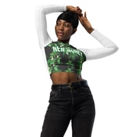 Image 2 of Recycled long-sleeve crop top