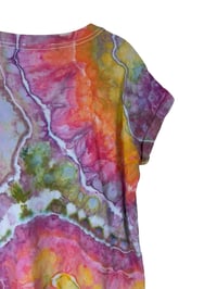 Image 7 of S 100% Cotton Short T-Shirt Dress with Pockets in Euphoria Geode Ice Dye