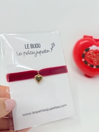 Image 3 of Ensemble bracelet et Polly Pocket coeur de Noël rouge 2 persos