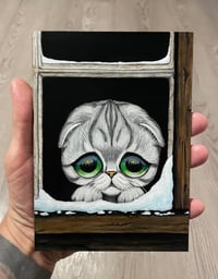 Image 2 of Scottish Fold Cat Original Acrylic Painting 