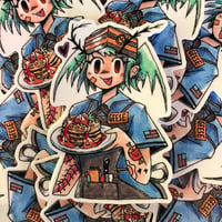 Waffle House Waifu Sticker